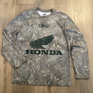 Honda JT Racing Shirt Mens Jersey Long Sleeve Mossy Camo Green Motor Cross NEW